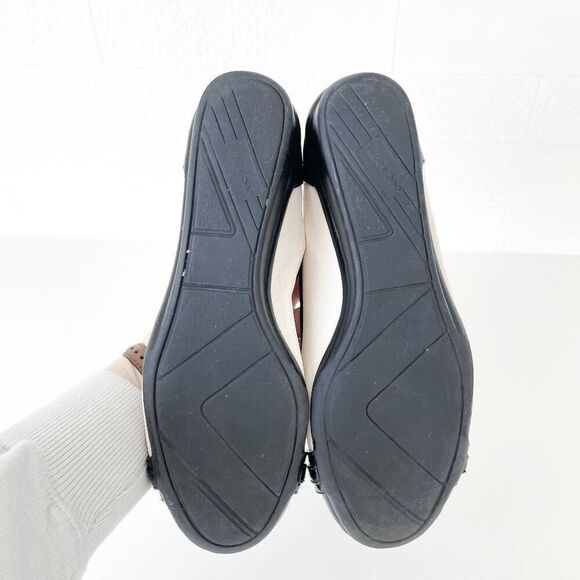 Anne Klein Sport Womens Colorblock Wedge Heel Durrell Pumps Black White Size 8M - Picture 9 of 10